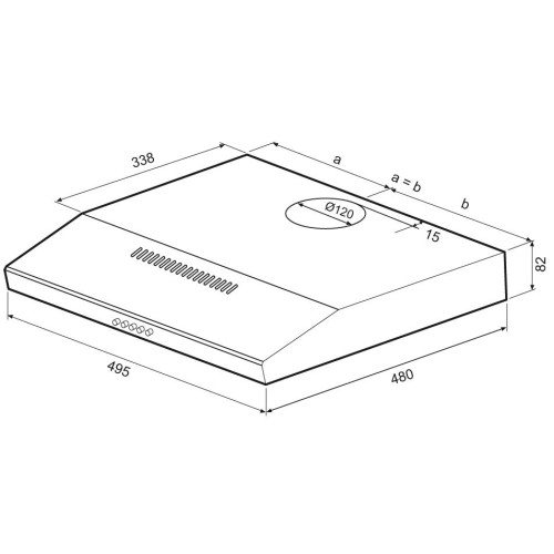 Вытяжка Krona BRIANA 500 INOX PB