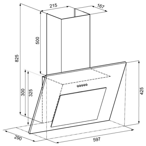 Вытяжка Krona FREYA 600 black PB
