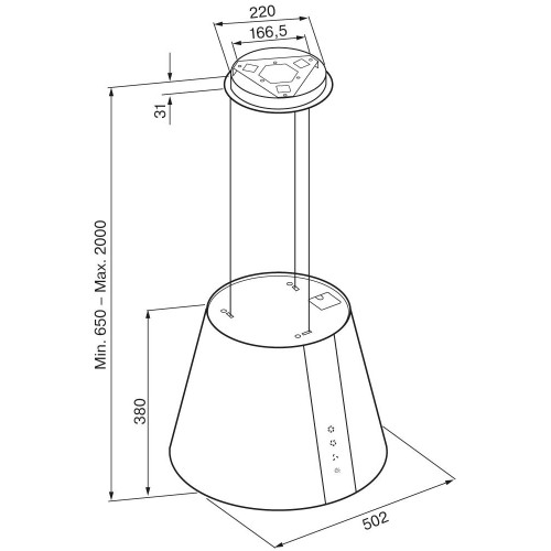 Вытяжка Krona HOLLY ISOLA 500 BLACK S