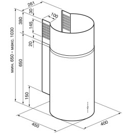 Вытяжка Krona TETIS 400 INOX 4P