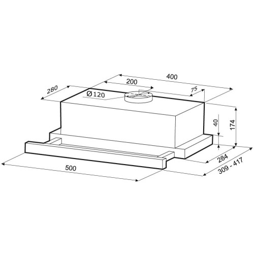 Вытяжка Krona KAMILLA 500 AIR 1B