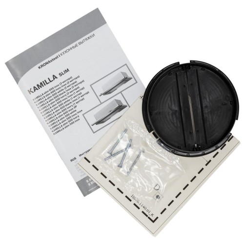 Вытяжка Krona Kamilla slim 600 black/inox (2 мотора)