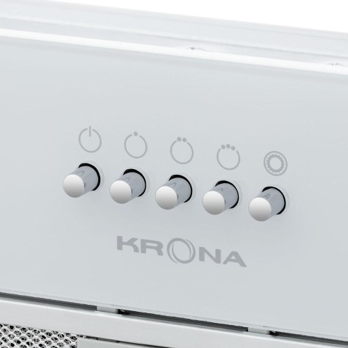 Встраиваемая вытяжка Krona KATE 600 GLASS WHITE PB