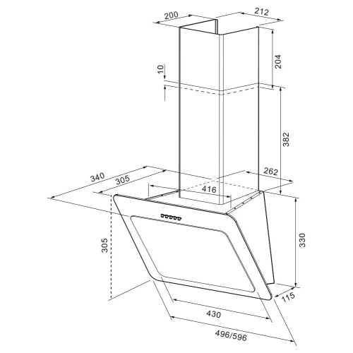 Вытяжка Krona Liva 500 white PB