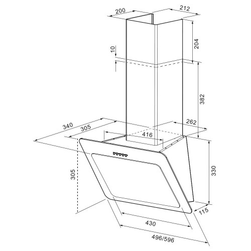 Вытяжка Krona Liva 600 black PB