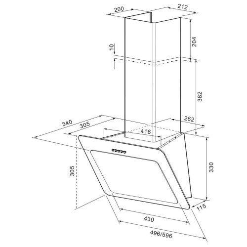 Вытяжка Krona Liva 600 white PB