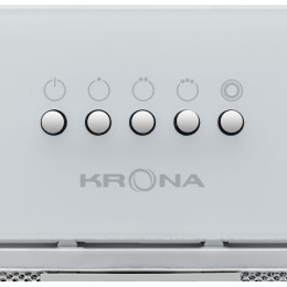 Встраиваемая вытяжка Krona LUISA 600 GLASS WHITE PB