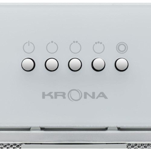 Встраиваемая вытяжка Krona LUISA 600 GLASS WHITE PB