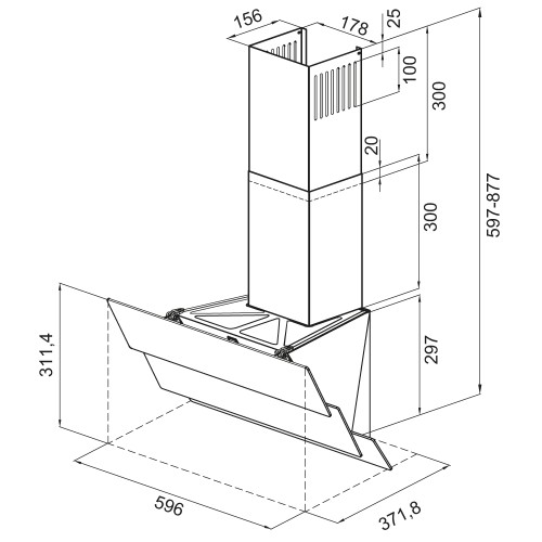 Вытяжка Krona MELODIE 600 BLACK S