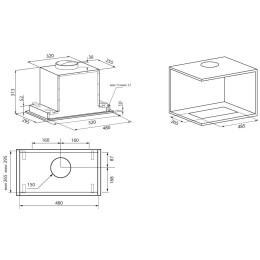 Встраиваемая вытяжка Krona SELINA 600 PRM INOX 3P