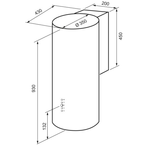 Вытяжка KRONA TINA 350 BLACK 3P