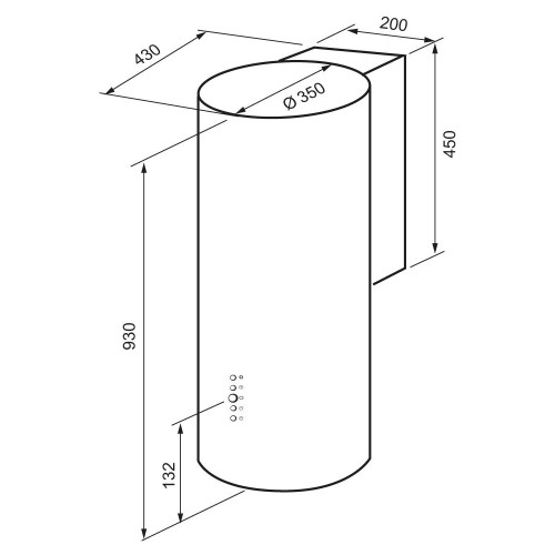 Вытяжка Krona TINA 350 METALLIC 3P