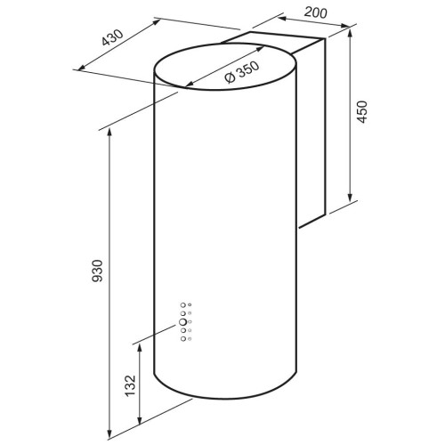 Вытяжка KRONA TINA 350 WHITE 3P