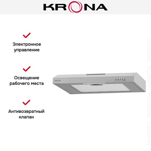 Встраиваемая вытяжка KRONA JILLIAN 600 inox PB