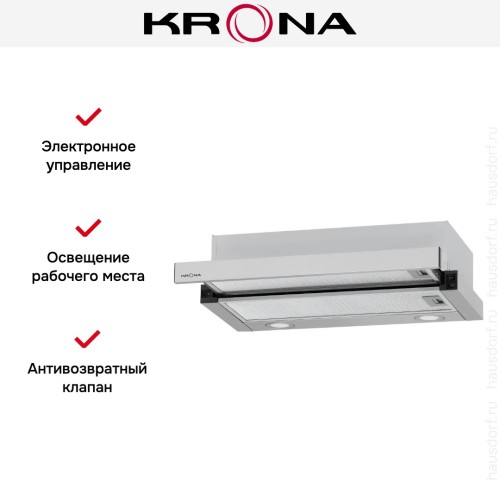 Встраиваемая вытяжка KRONA KAMILLA MV 6002 INOX