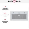 Встраиваемая вытяжка Krona LUISA 600 GLASS WHITE PB