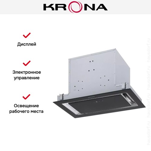 Встраиваемая вытяжка Krona SELINA 600 GLASS BLACK S