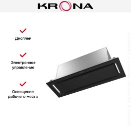 Встраиваемая вытяжка Krona SELINA 900 GLASS BLACK S