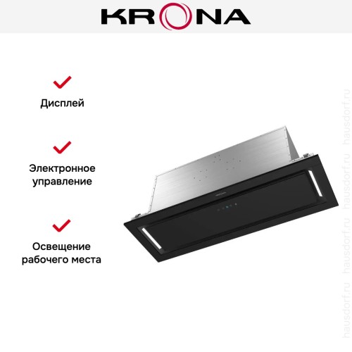 Встраиваемая вытяжка Krona SELINA 900 GLASS BLACK S