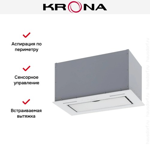 Встраиваемая вытяжка KRONA ZANDER 600 DN WHITE S