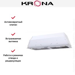 Встраиваемая вытяжка KRONA Ameli 900 white PB