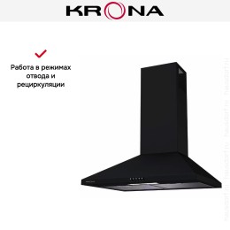 Вытяжка KRONA JANNA 600 black push button