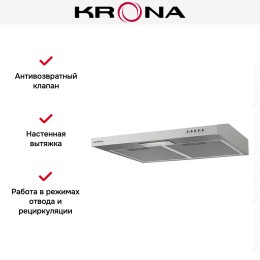 Вытяжка KRONA JESSICA slim 500 inox push button