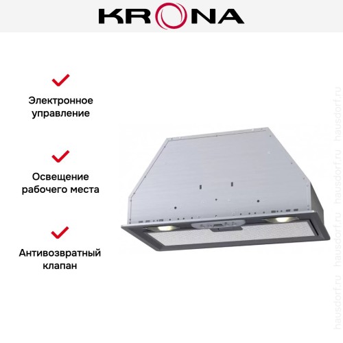 Встраиваемая вытяжка KRONA MINI 600 INOX