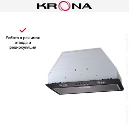 Встраиваемая вытяжка KRONA RUNA 600 black PB