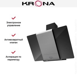 Вытяжка KRONA TALLI 900 inox/black glass 3P