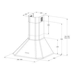 Купольная вытяжка Korting KHC 9839 RB