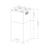Островная вытяжка Korting KHA 45970 W Cube