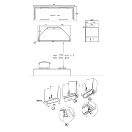 Полновстраиваемая вытяжка Korting KHI 6997 GW