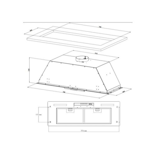 Полновстраиваемая вытяжка Korting KHI 9931 RN