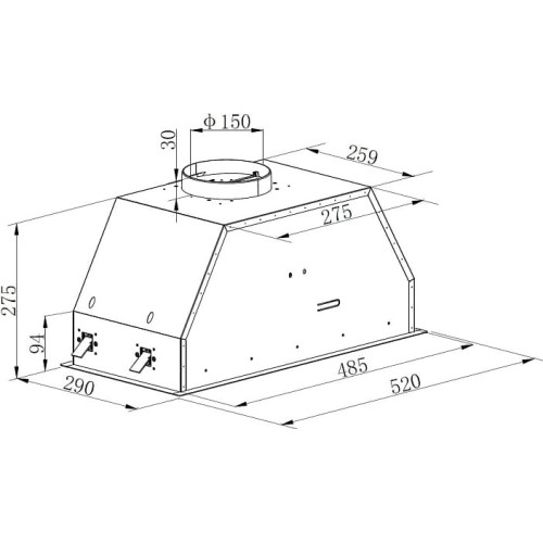Встраиваемая вытяжка Korting KHI 6892 DGN