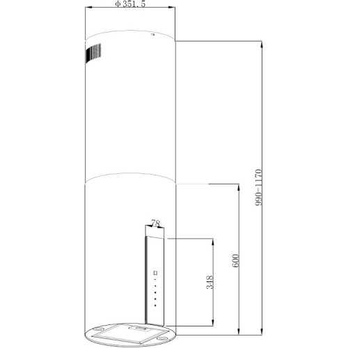 Вытяжка Korting KHA 35808 DW Cylinder