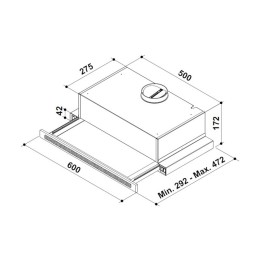 Встраиваемая вытяжка с выдвижным экраном Korting KHP 6637 GWX