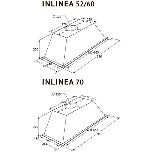 Встраиваемая вытяжка Kuppersberg INLINEA 70 CX