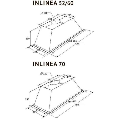 Встраиваемая вытяжка Kuppersberg INLINEA 70 X