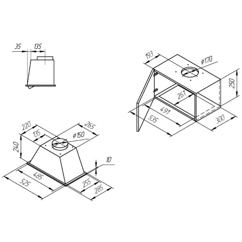 Встраиваемая вытяжка Kuppersberg INLINEA 52 C X