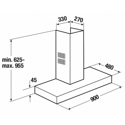 Настенная вытяжка Kuppersbusch DW 9500.0 S черное стекло