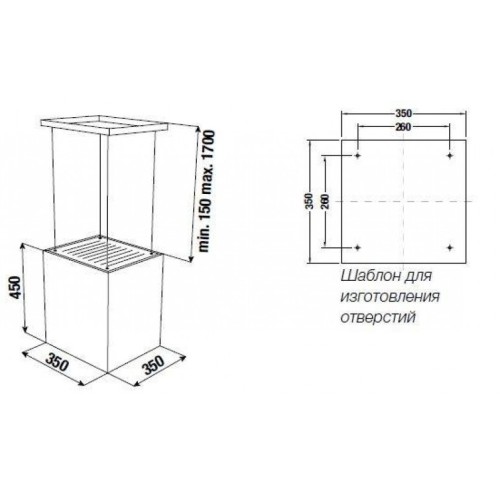 Островная вытяжка Kuppersbusch DI 3800.0 W2 Black Chrome