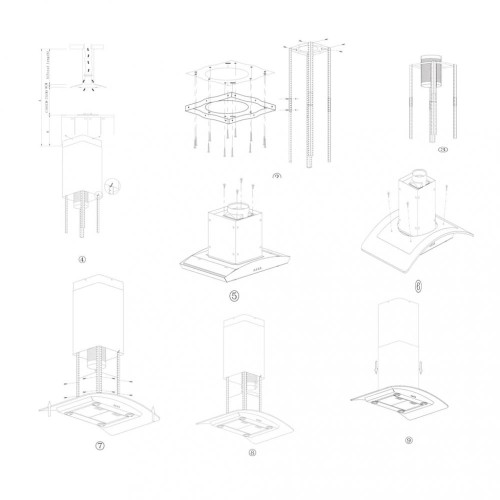 Кухонная вытяжка MAUNFELD Ancona PlusA 50 нержавеющая сталь\прозрачное стекло