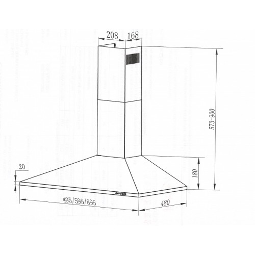 Кухонная вытяжка MAUNFELD Cork 60 черный