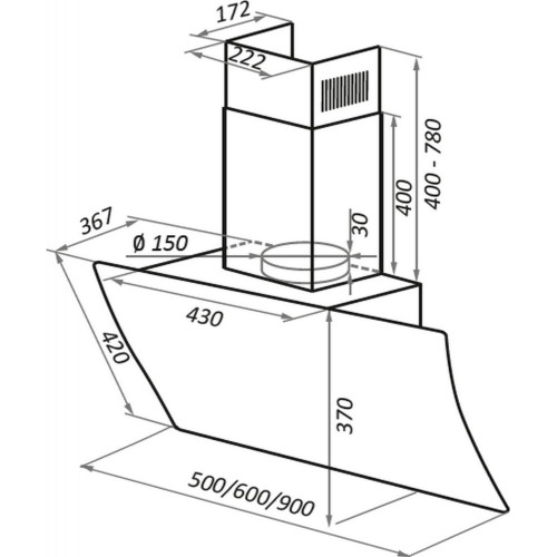 Кухонная вытяжка MAUNFELD Sky Star Chef 60 бежевый