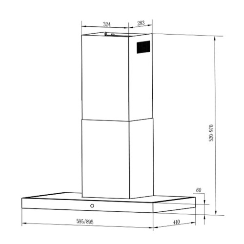 Кухонная вытяжка MAUNFELD TSH 60 нержавеющая сталь