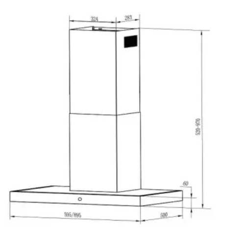 Кухонная вытяжка MAUNFELD TSH 90 нержавеющая сталь