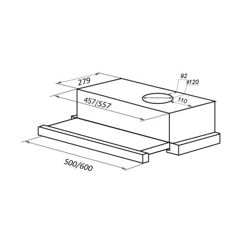 Встраиваемая кухонная вытяжка MAUNFELD VS Light 60 нержавеющая сталь