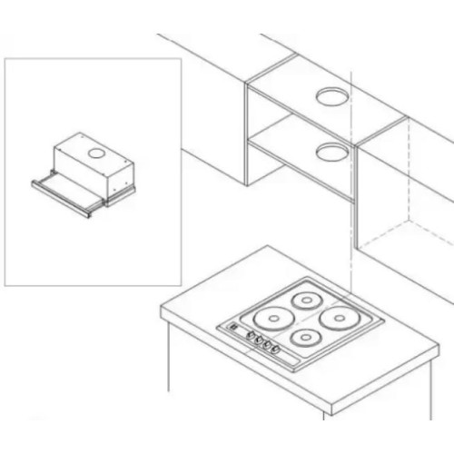 Встраиваемая кухонная вытяжка MAUNFELD VS Light Glass 60 белое стекло