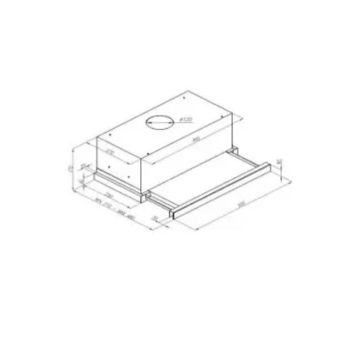 Встраиваемая кухонная вытяжка MAUNFELD VS Light Glass 60 белое стекло